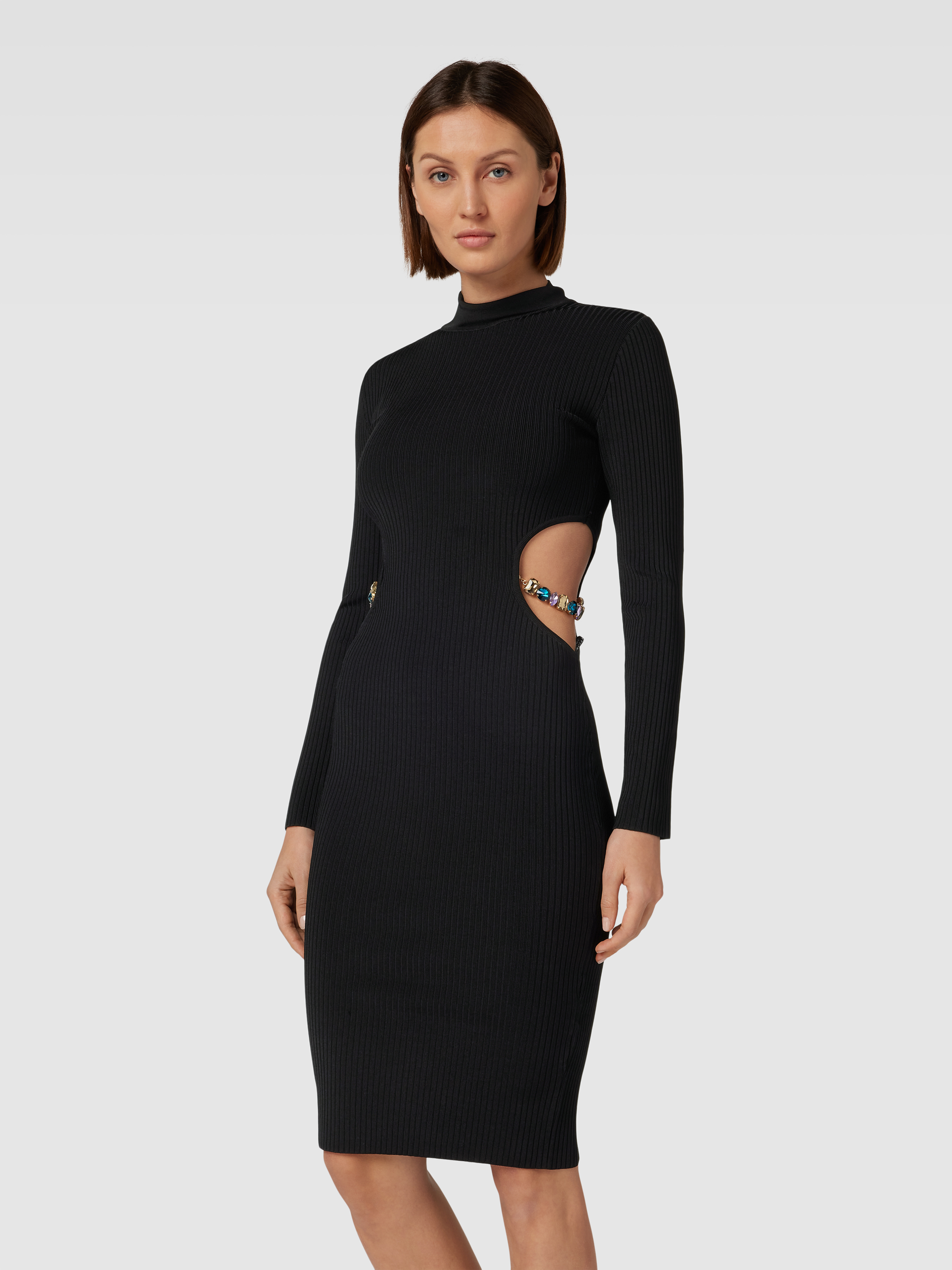 Marciano Guess Strickkleid mit Ziersteinbesatz Modell 'TILLY' Black 4