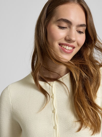 Christian Berg Woman Gebreide cardigan met structuurmotief Offwhite - 3