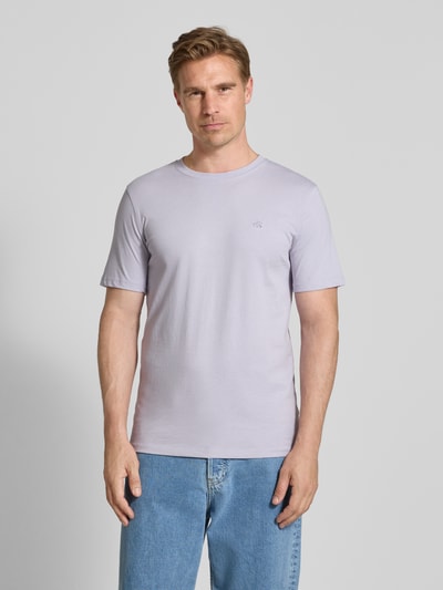 Scotch & Soda T-Shirt mit Logo-Stitching Lavender 4