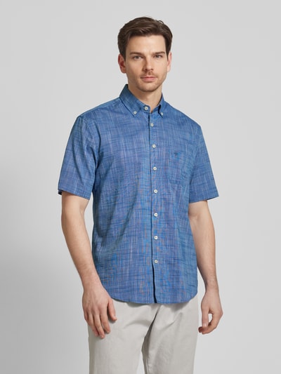 Fynch-Hatton Freizeithemd mit Button-Down-Kragen Modell 'Summer' Marine Melange 4