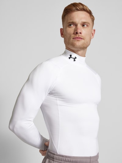 Under Armour Longsleeve mit Stehkragen und Logo-Stitching Weiss 3