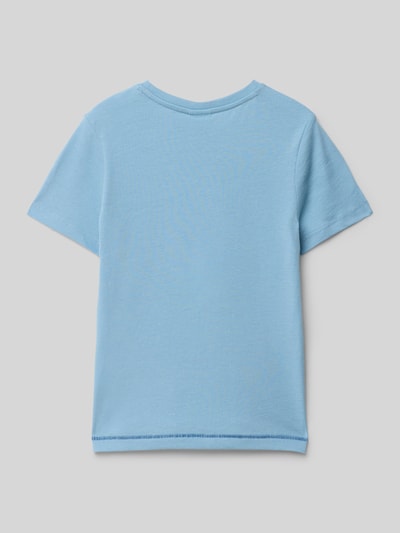 s.Oliver RED LABEL T-shirt o kroju regular fit z czystej bawełny Jasnoniebieski 3