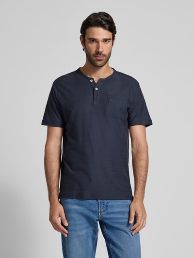 Lerros T-Shirt mit Brusttasche und Label-Stitching Modell 'SERAFINO' Black 4