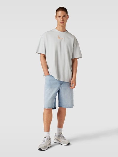 KARL KANI T-shirt met labelstitching - P&C X Karl Kani Lichtgrijs - 1