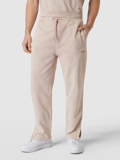 HUGO Sweatpants met elastische band, model ‘Danama’ Beige - 4