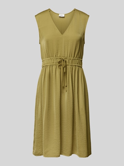 ROBE LÉGÈRE Knielanges Kleid mit V-Ausschnitt Schilf 2