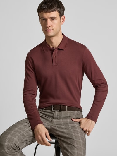 Christian Berg Men Regular Fit Poloshirt mit Knopfleiste Metallic Rot 3