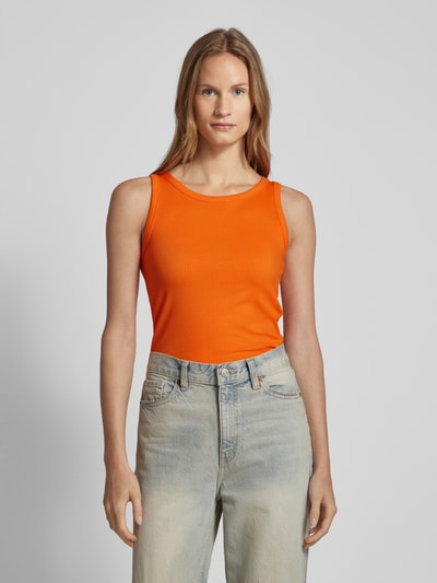 Oui Tanktop in Ripp-Optik Orange 4