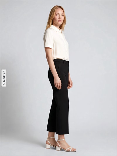 Stehmann Krój straight fit kuloty z mieszanka wiskozy model 'Fenja' Czarny 1