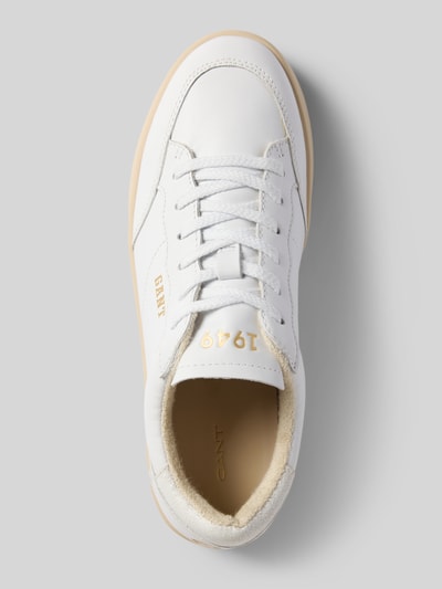 Gant Ledersneaker mit Label-Print Modell 'PREPLA' Weiss 3