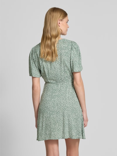 Vero Moda Sukienka mini taliowana z czystej wiskozy model ‘ALBA’ Miętowy 5