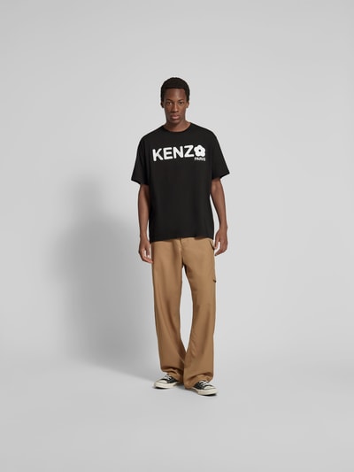 Kenzo T-Shirt mit Label-Print Black 1