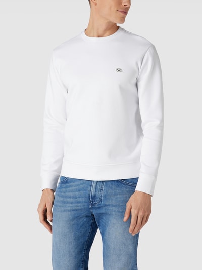 Emporio Armani Sweatshirt mit Label-Detail Weiss 4