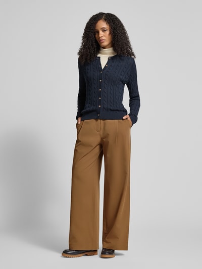 Jake*s Casual Hose mit gelegten Falten und Gesäßtaschen Mittelbraun 1