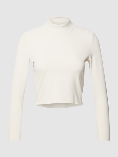 NIKE TRAINING Cropped Longsleeve mit Stehkragen Offwhite 2