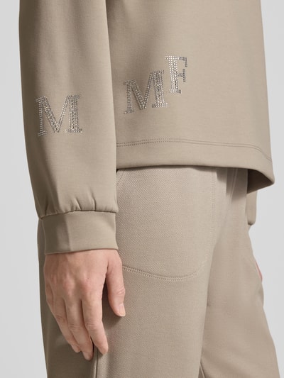 monari Sweatshirt met opstaande kraag Taupe - 3