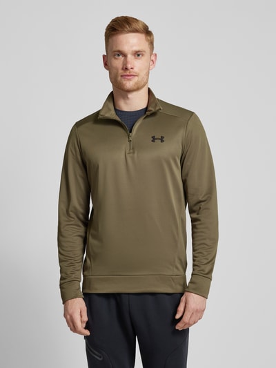 Under Armour Bluza z kołnierzem i nadrukiem z logo Oliwkowy 4