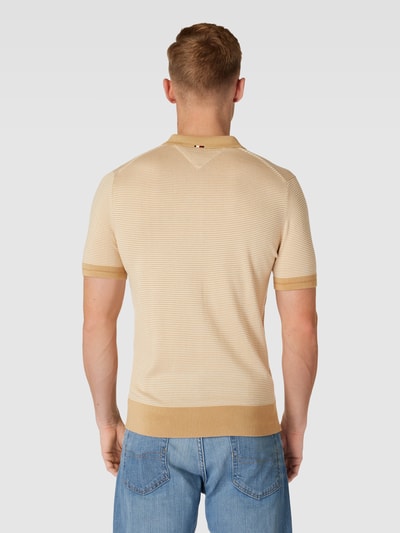 Tommy Hilfiger Koszulka polo w jednolitym kolorze Camel 5