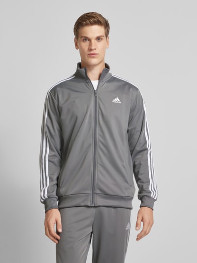 ADIDAS SPORTSWEAR Sweatanzug mit labeltypischen Streifen Mittelgrau 4