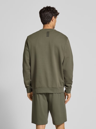 EA7 Emporio Armani Sweatshirt met labeldetail Leem - 5