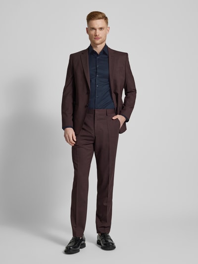 Jake*s Slim Fit Businesshemd in Premiumqualität Marine 1