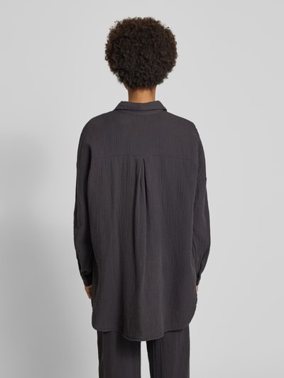 Only Oversized Bluse aus reiner Baumwolle Modell 'THYRA' Anthrazit 5