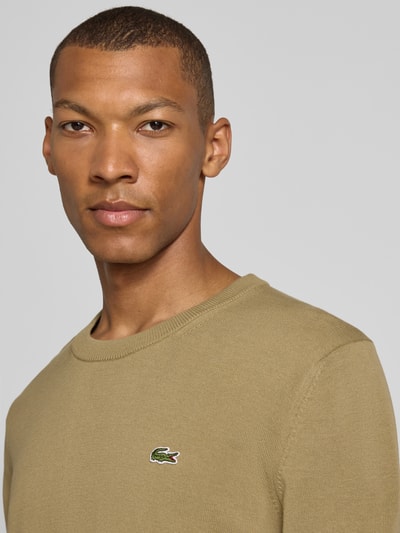 Lacoste Regular Fit Pullover aus Baumwoll-Mix Beige 3