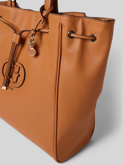 Guess Shopper met labelapplicatie, model 'CALEBRA DRAWSTRING TOTE' Cognac - 3