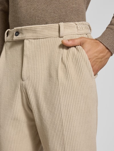 Zuitable Cordhose mit Bügelfalten und Gesäßtaschen Beige 3