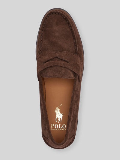 Polo Ralph Lauren Loafer aus echtem Veloursleder Dunkelbraun 3