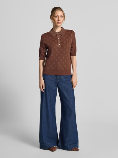 Essentiel Antwerp Relaxed Fit Pullover aus Viskose-Mix Modell 'KRAB' Mittelbraun Mel 1