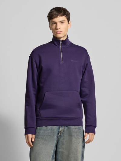 REVIEW Sweatshirt mit Label-Print Lila 4