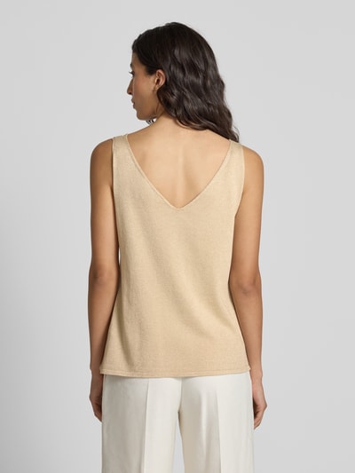 B.Young Stricktop mit V-Ausschnitt Modell 'MOBBE' Gold 5