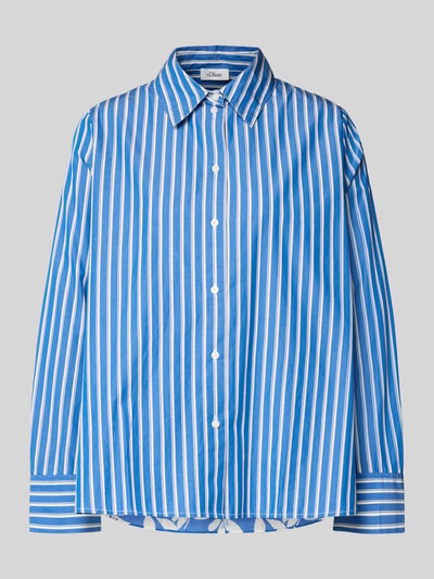 s.Oliver RED LABEL Relaxed Fit Langarmbluse aus reiner Baumwolle Royal 2