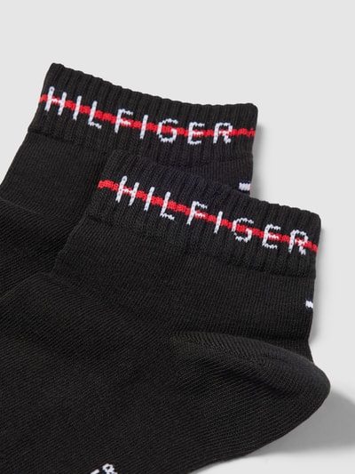 Tommy Hilfiger Socken mit Label-Detail im 2er-Pack Modell 'MEN QUARTER 2P' Black 2