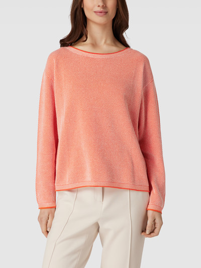 Tom Tailor Gebreide pullover met all-over motief Rood - 4