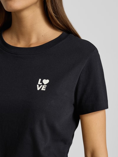 BOSS Orange Regular fit T-shirt van puur katoen Zwart - 3