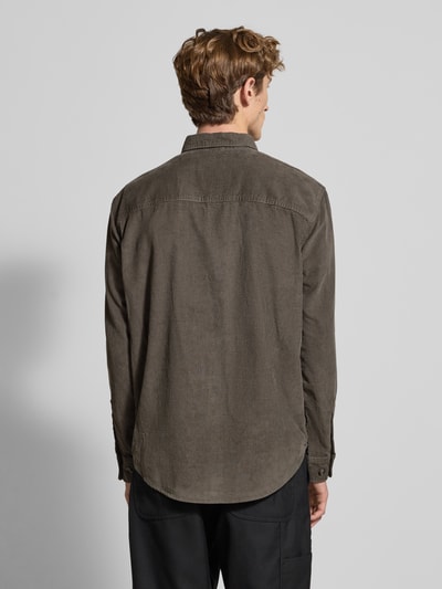 Only & Sons Loose Fit Freizeithemd aus reiner Baumwolle Modell 'ALP' Hellgrau 5