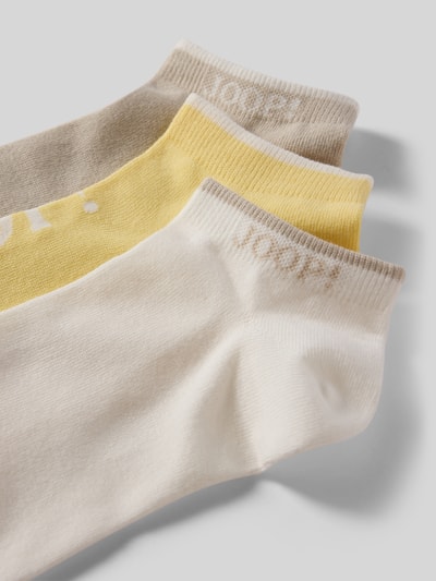 Produktfoto, Sneakersocken mit Label-Details im 3er-Pack von JOOP! Collection aus Baumwoll-Mix mit Stretch-Anteil, körpernahe Passform, neutrale Farben und glatte Textur