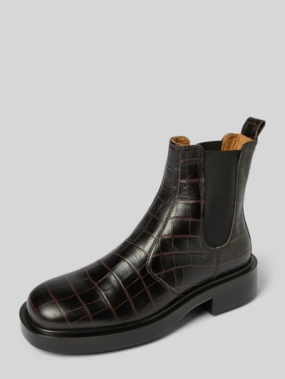 Copenhagen Boots mit elastischem Einsatz Dunkelbraun 1