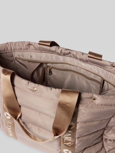 Hey Marly Handtasche mit Ziernähten Modell 'Travel Buddy' Taupe 4