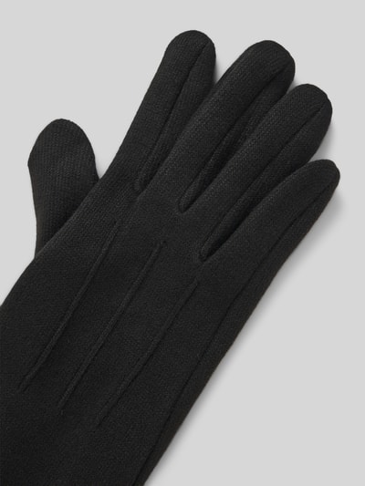 EEM Regular fit handschoenen met knoopsluiting Zwart - 3