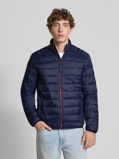 Jack & Jones Kurtka pikowana z zapięciem na zamek błyskawiczny model ‘BRADLEY’ Granatowy 4