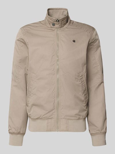 Produktfoto, Jacke mit Stehkragen und Reißverschluss von G-Star Raw aus Baumwoll-Mix in Beige, Regular-Fit, glatte Struktur