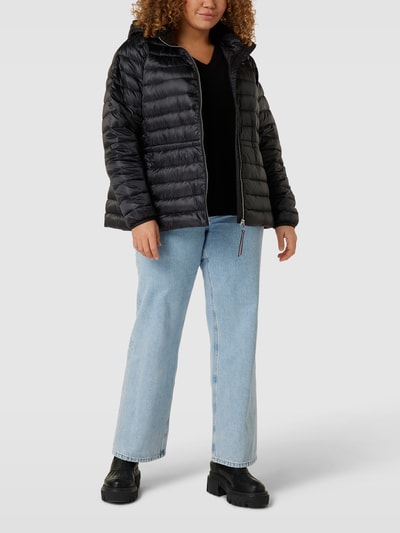Tommy Hilfiger Curve PLUS SIZE donsjack met labelstitching, model 'FEMININE' Zwart - 1