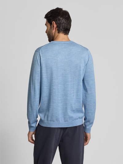 MAERZ Muenchen Strickpullover aus Schurwolle Modell 'ON SUMMER' Hellblau 5