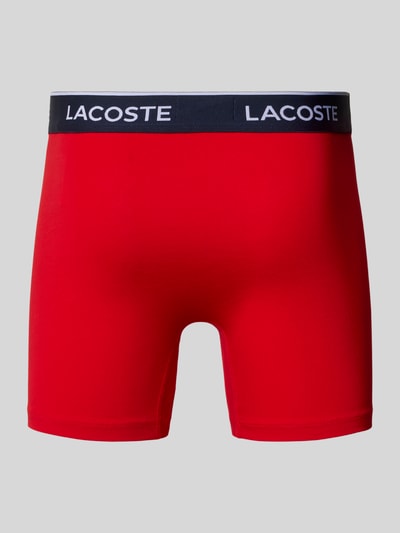 Lacoste Bokserki o kroju slim fit z mieszanki bawełny w zestawie 3 szt. Czerwony 3
