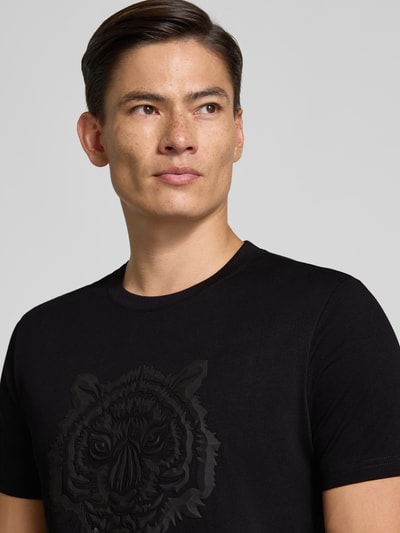 Antony Morato Regular fit T-shirt met dierenprint, model 'Jer' Zwart - 3