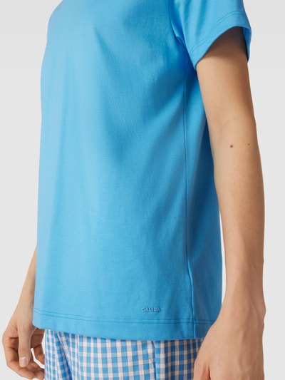 Calida T-shirt met labeldetail Turquoise - 3