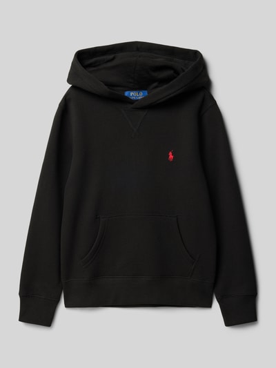 Polo Ralph Lauren Teens Hoodie met logostitching Zwart - 1